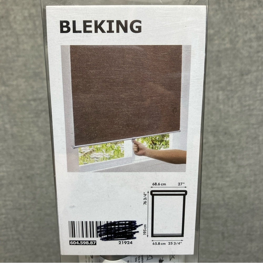 IKEA 21924 Brown Window Shade Blind 604.598.86  27” x 76.75" Home New 2018 NIB